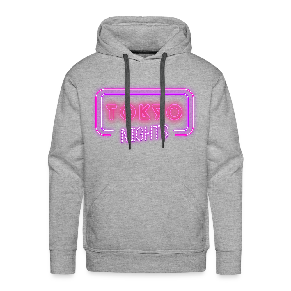 Hoodie Japan "Tokyo Nights" - Grau meliert