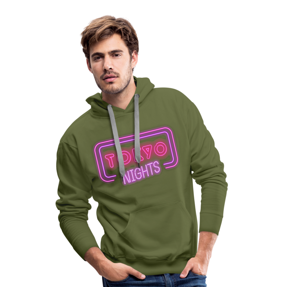 Hoodie Japan "Tokyo Nights" - Olivgrün