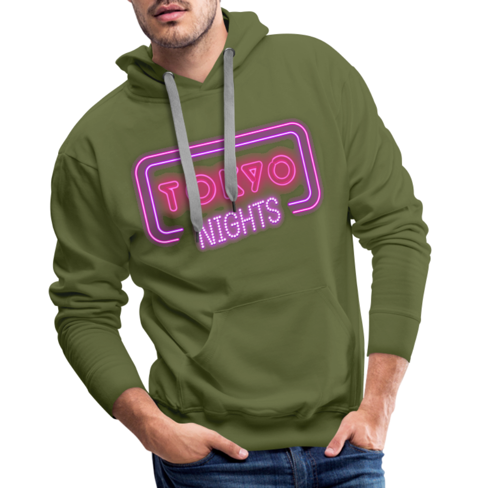 Hoodie Japan "Tokyo Nights" - Olivgrün